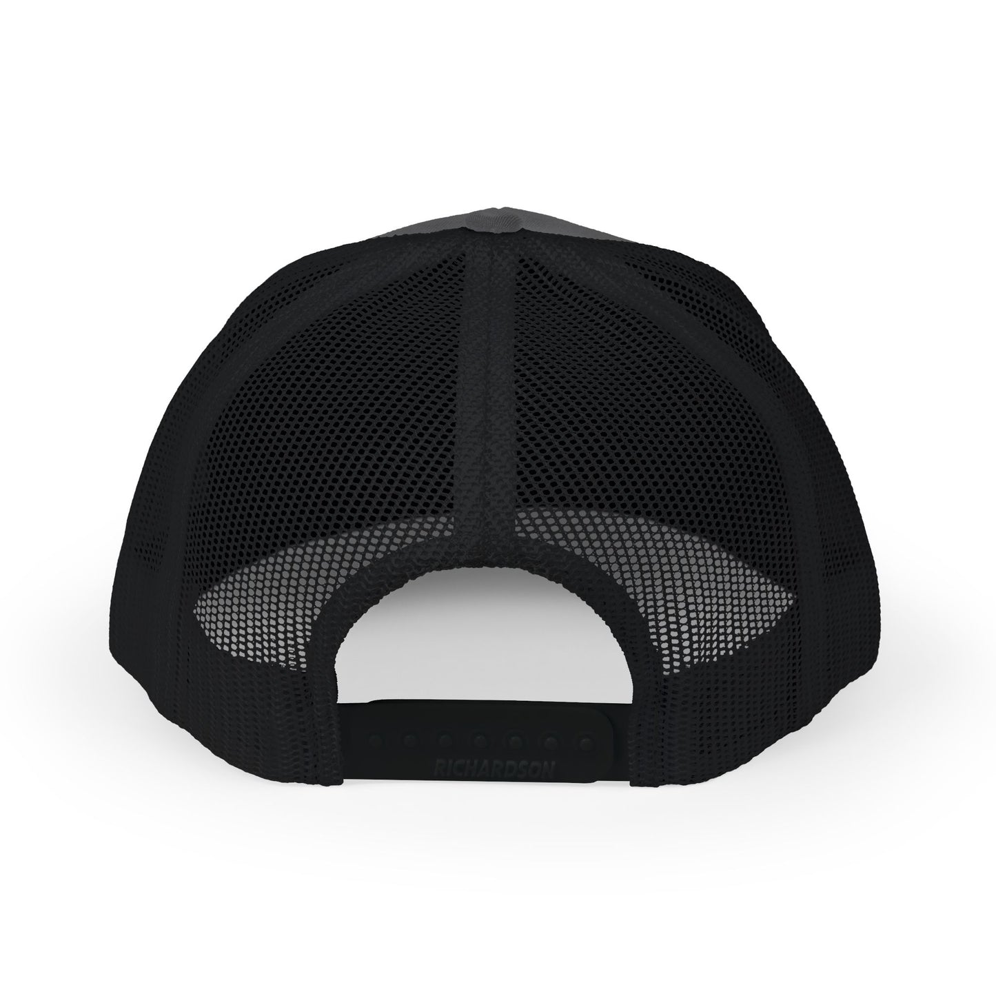 Trucker Cap — 'HF' Hammer Logo Snapback Hat, Rugged Industrial Workwear