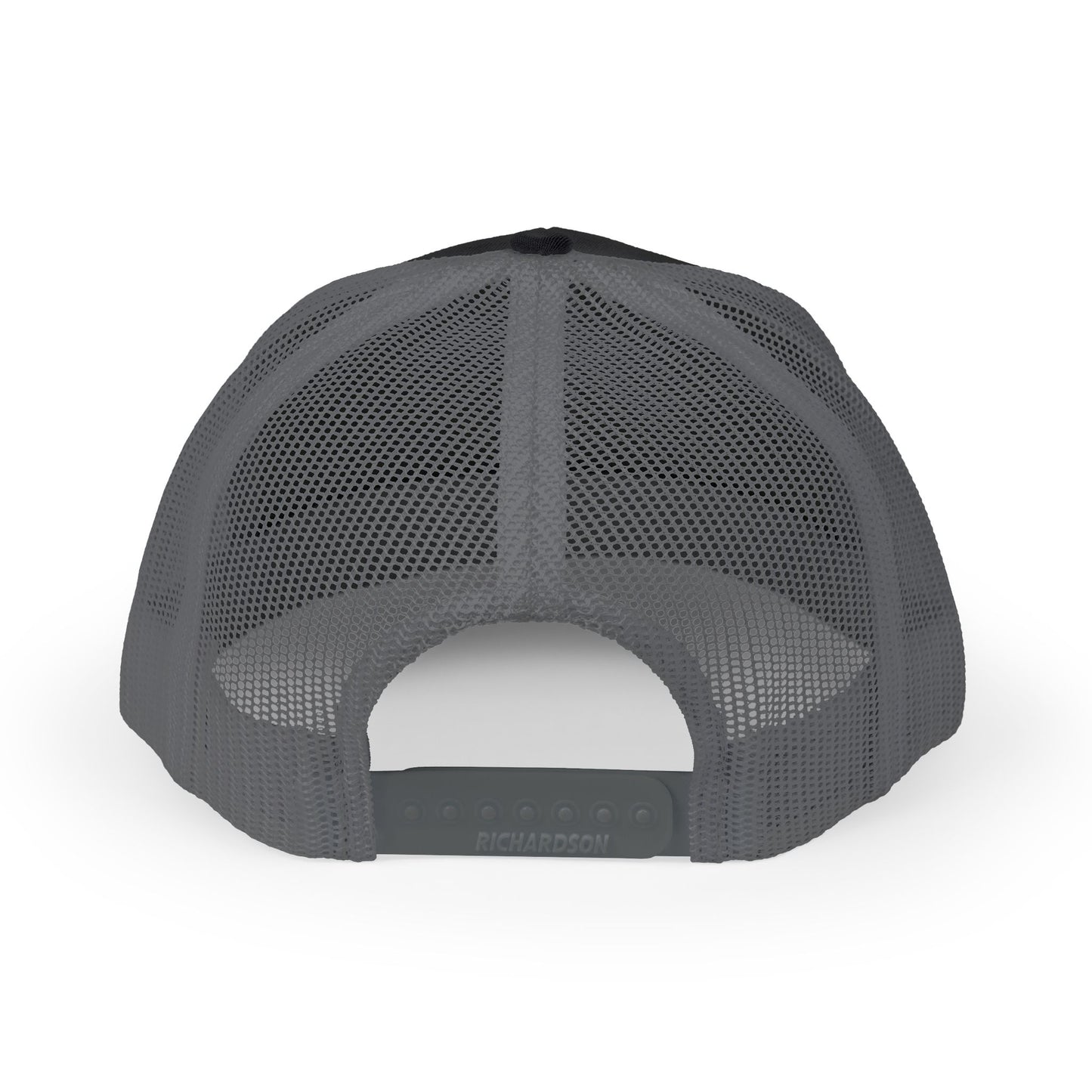 Trucker Cap — 'HF' Hammer Logo Snapback Hat, Rugged Industrial Workwear