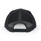 Trucker Cap — 'HF' Hammer Logo Snapback Hat, Rugged Industrial Workwear