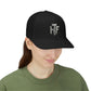 Trucker Cap — 'HF' Hammer Logo Snapback Hat, Rugged Industrial Workwear