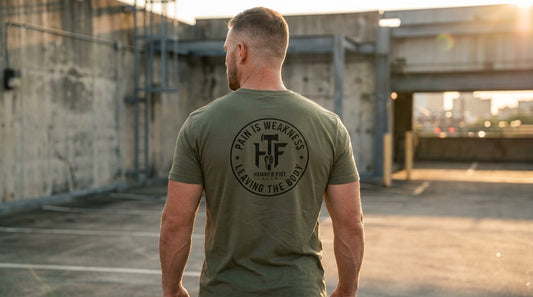 Own the Night camper skull illustration T-shirt | Hammer Fist logo