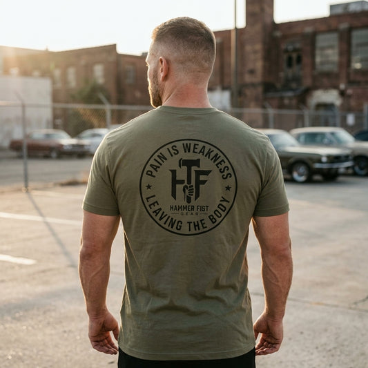 Own the Night camper skull illustration T-shirt | Hammer Fist logo