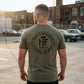 Own the Night camper skull illustration T-shirt | Hammer Fist logo